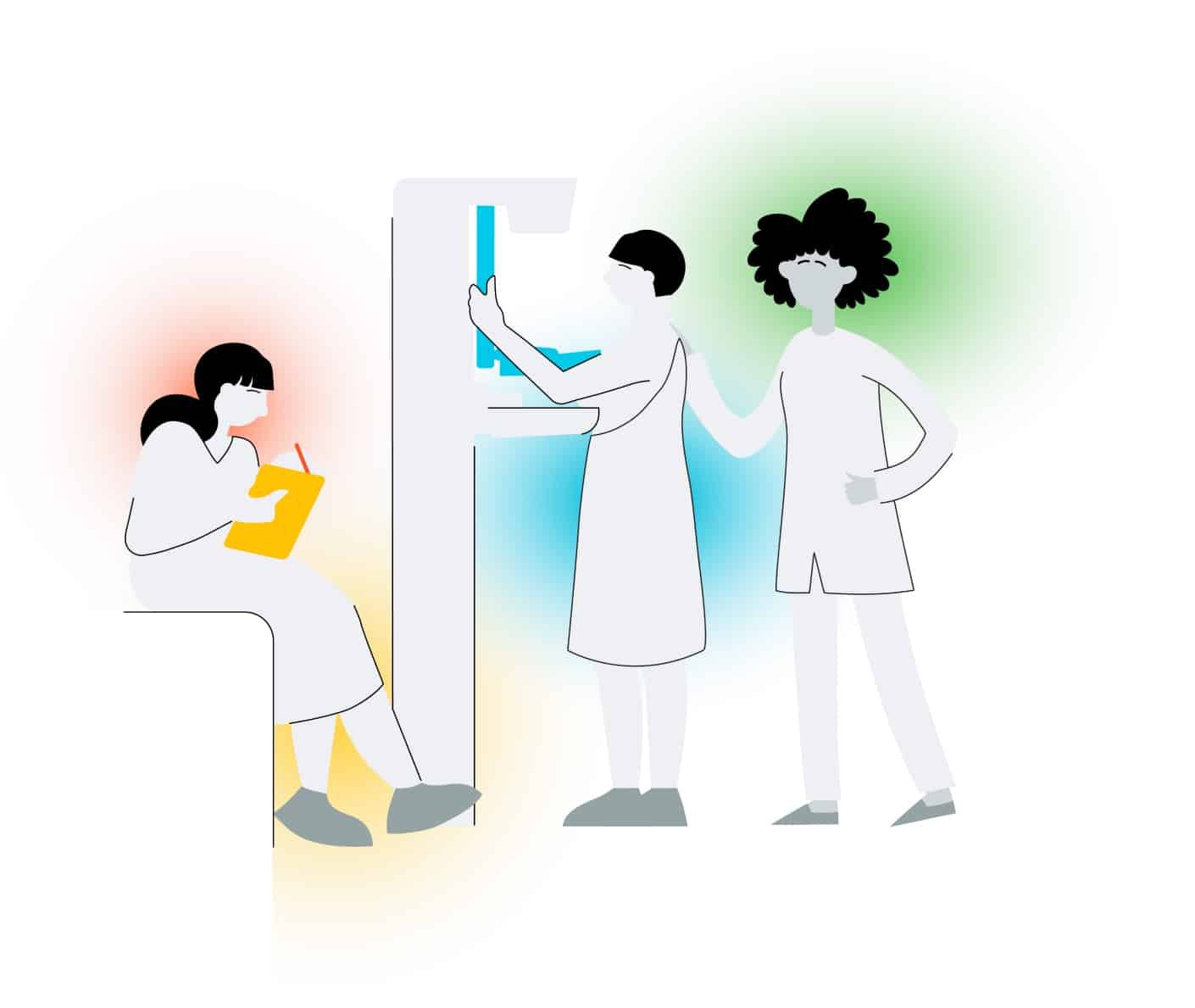 What happens at the mammogram?