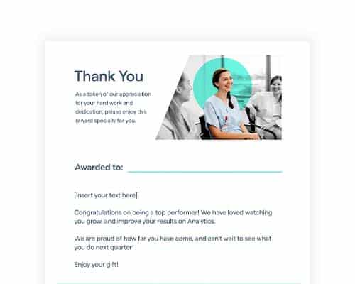 Most Improved reward email template