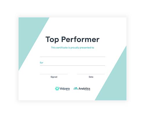 Top Performer certificate template